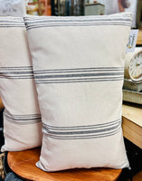 Gray Stripe Pillow