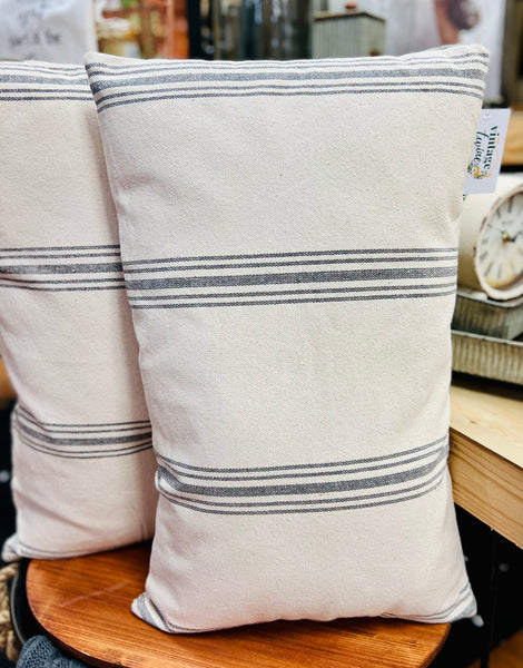 Gray Stripe Pillow