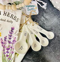 White Dot Measuring Spoons