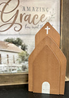 Brown Wooden Church Sitter