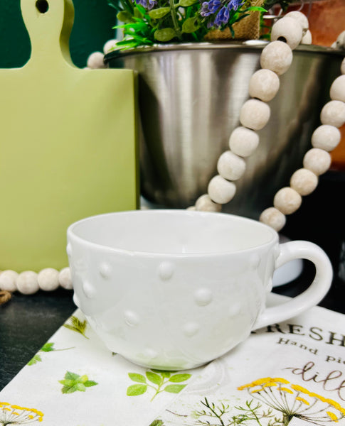 White Dot Latte Mug