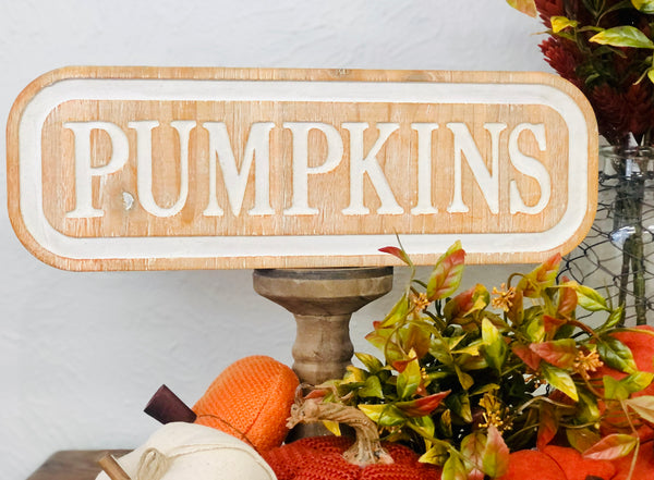 Engraved Pumpkin Sign